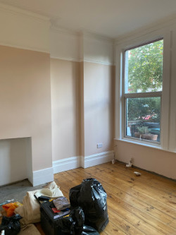 room repainted pink paint