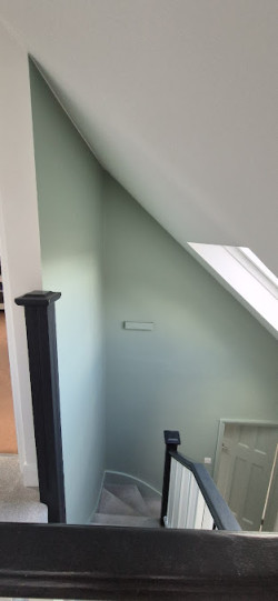 stair case downstairs painted