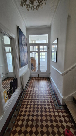 front door hallway painted white