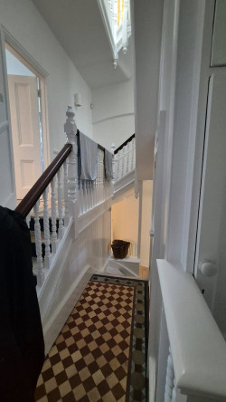 staircase painted white