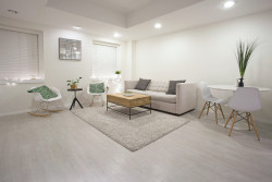 Bright White Minimalistic Modern Living Room Design